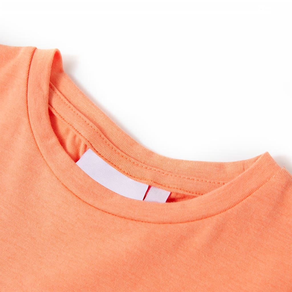Tricou pentru copii cu mâneci scurte, portocaliu neon, 140 GartenMobel Dekor