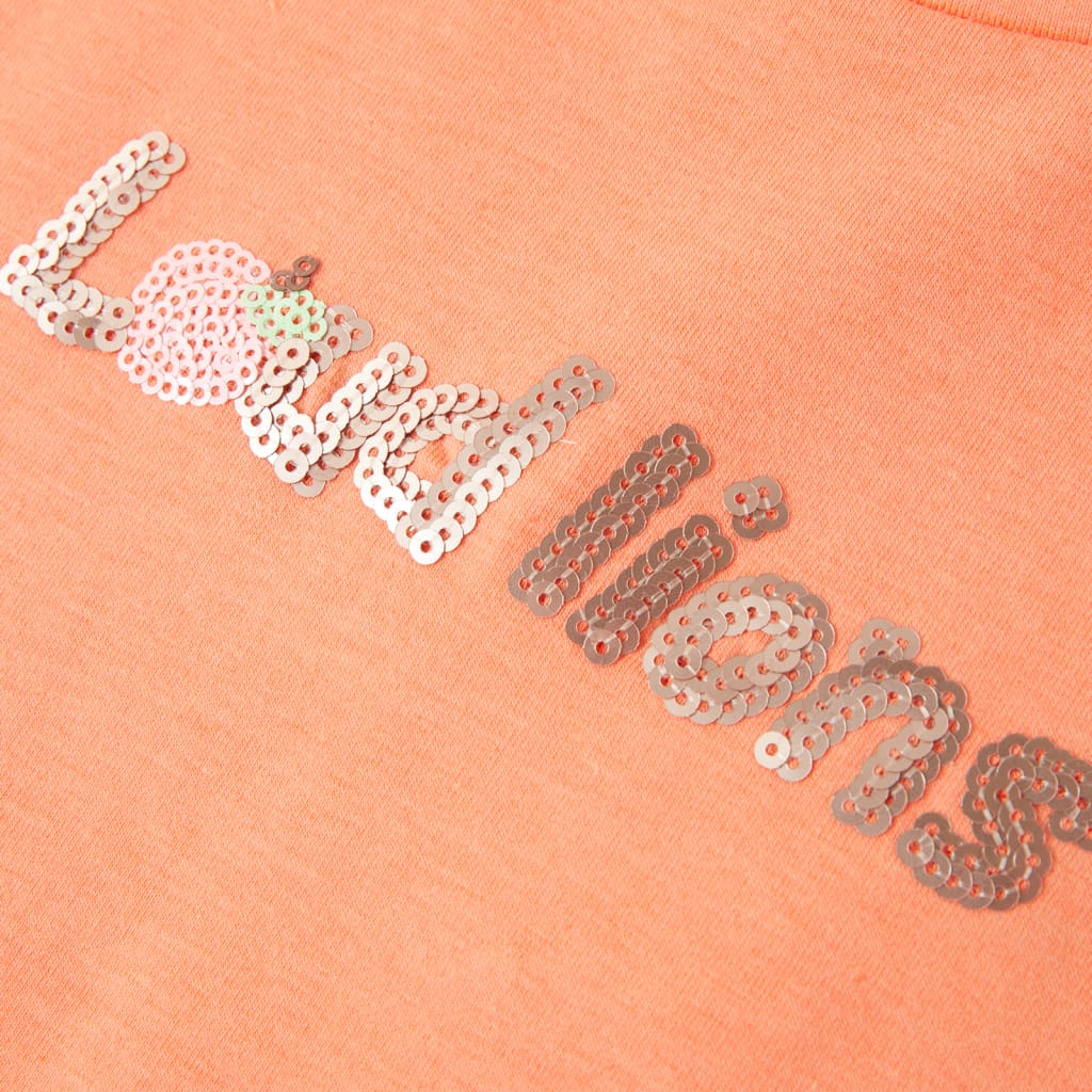 Tricou pentru copii cu mâneci scurte, portocaliu neon, 140 GartenMobel Dekor