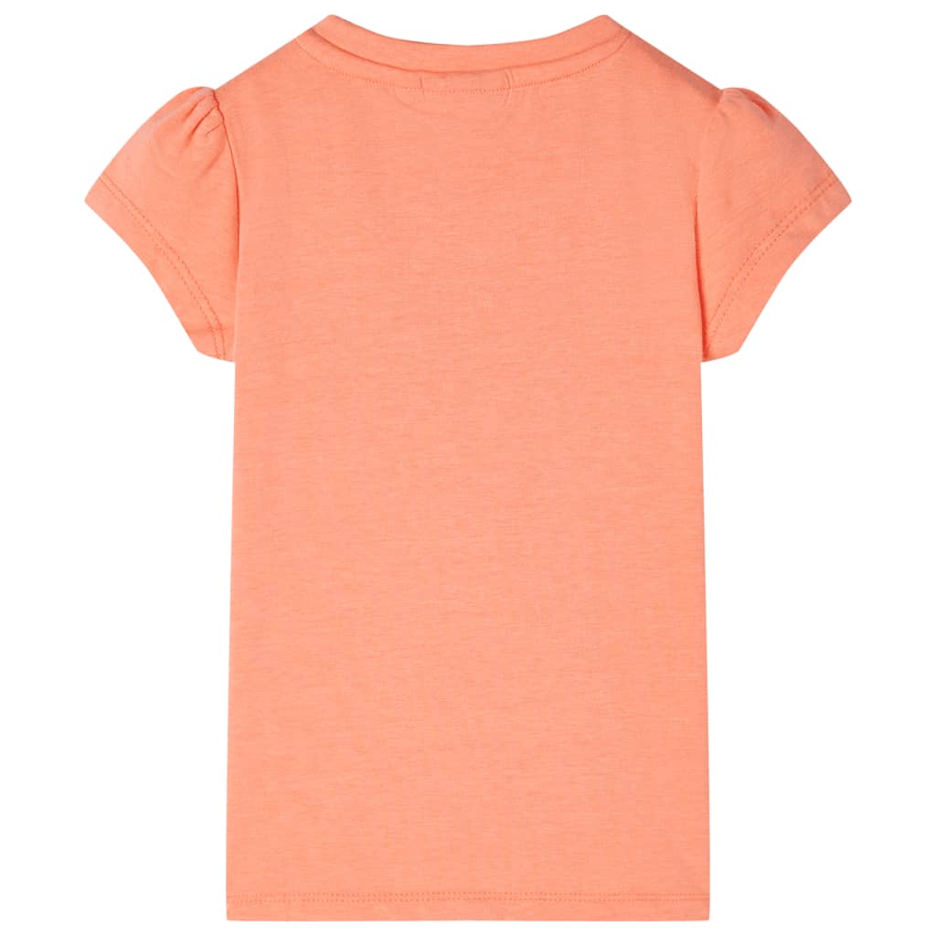 Tricou pentru copii cu mâneci scurte, portocaliu neon, 92 GartenMobel Dekor
