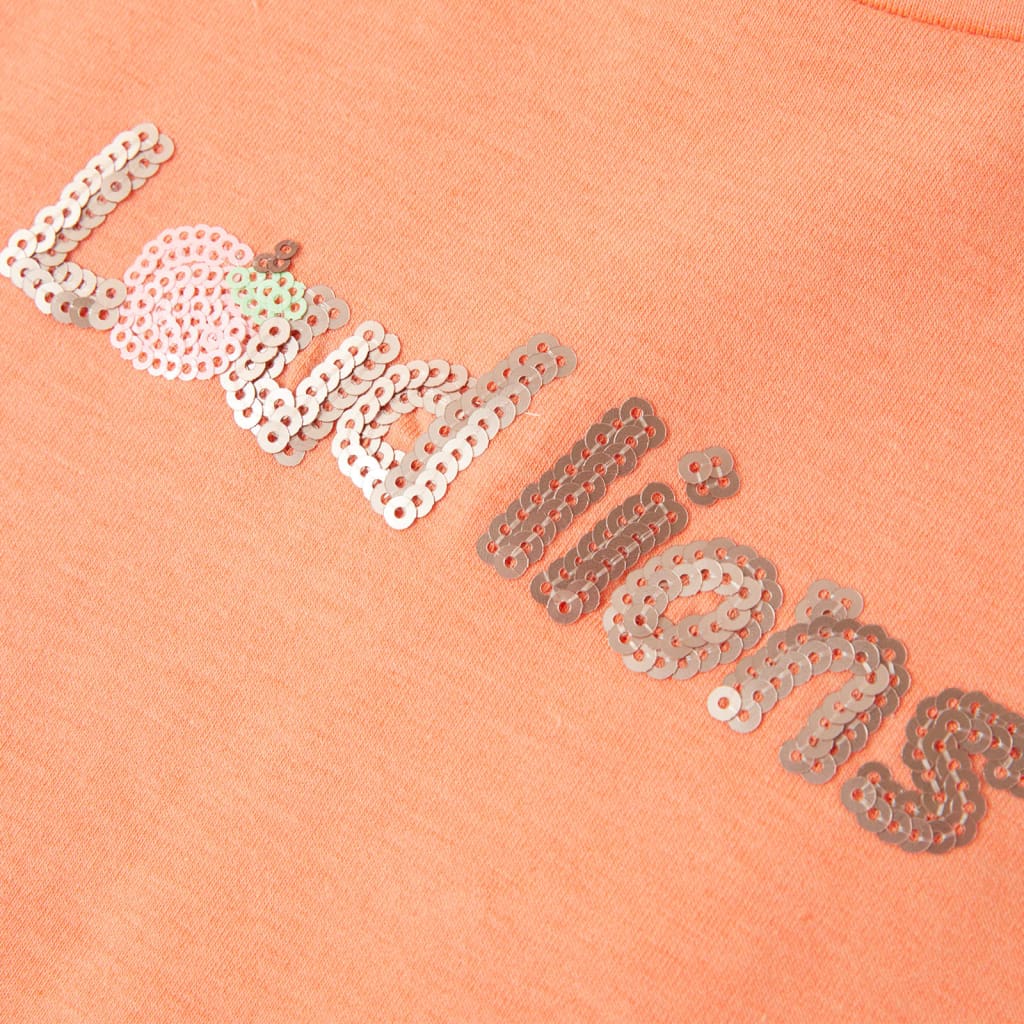 Tricou pentru copii cu mâneci scurte, portocaliu neon, 92 GartenMobel Dekor