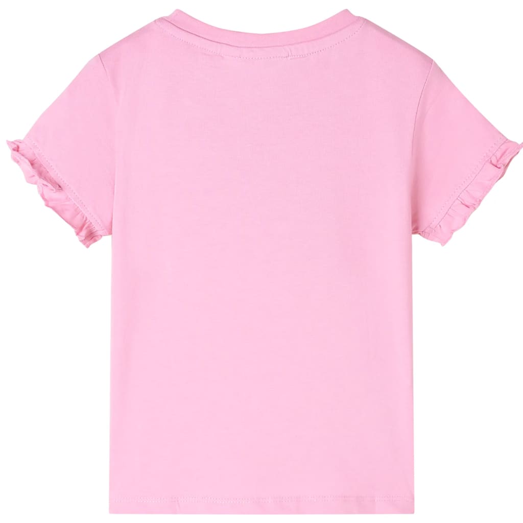 Tricou pentru copii cu mâneci scurte, roz aprins 116 GartenMobel Dekor