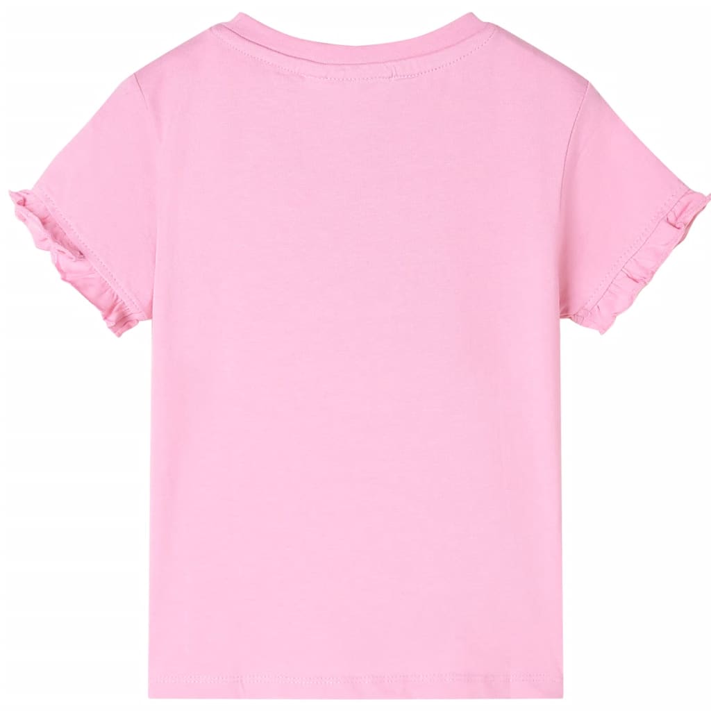 Tricou pentru copii cu mâneci scurte, roz aprins 128 GartenMobel Dekor