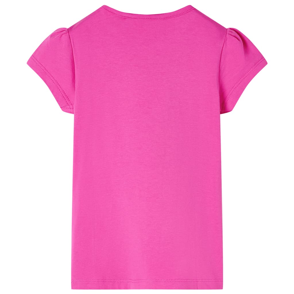 Tricou de copii, mâneci tip șapcă, roz închis, 104 GartenMobel Dekor