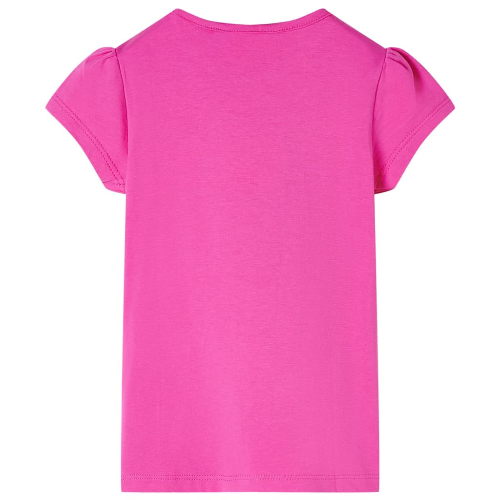 Tricou de copii, mâneci tip șapcă, roz închis, 116 GartenMobel Dekor