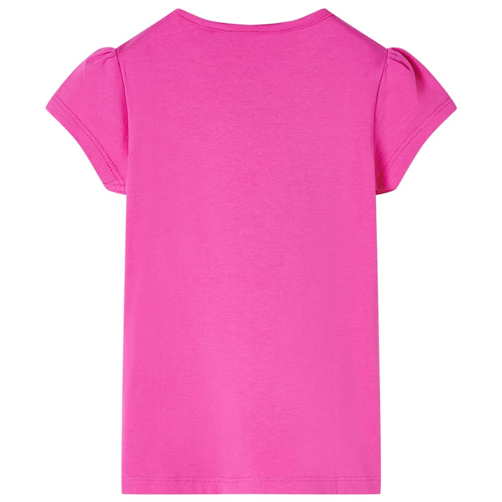 Tricou de copii, mâneci tip șapcă, roz închis, 92 GartenMobel Dekor