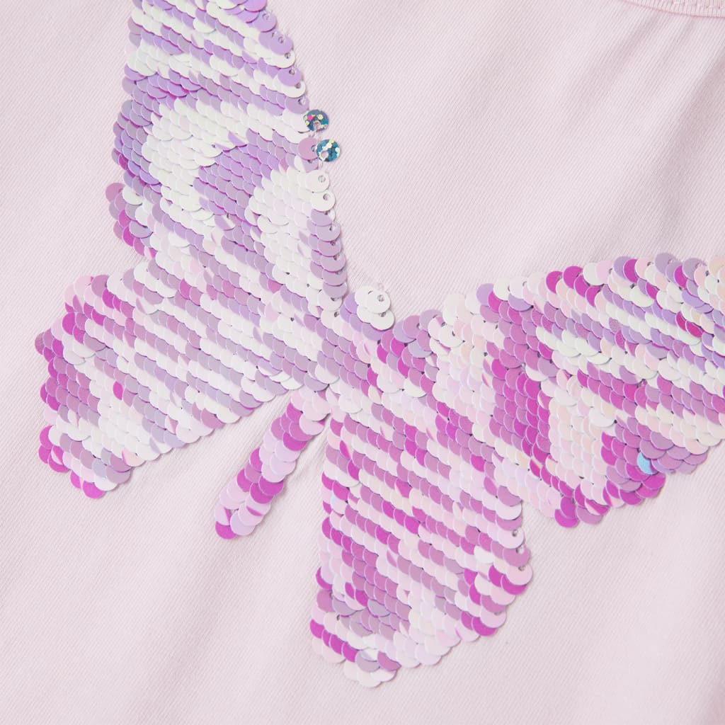 Tricou de copii, mâneci tip șapcă, roz pal, 104 GartenMobel Dekor