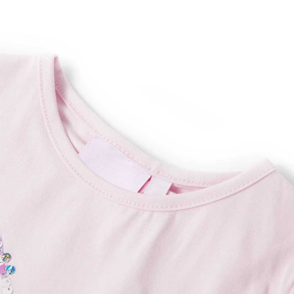 Tricou de copii, mâneci tip șapcă, roz pal, 104 GartenMobel Dekor