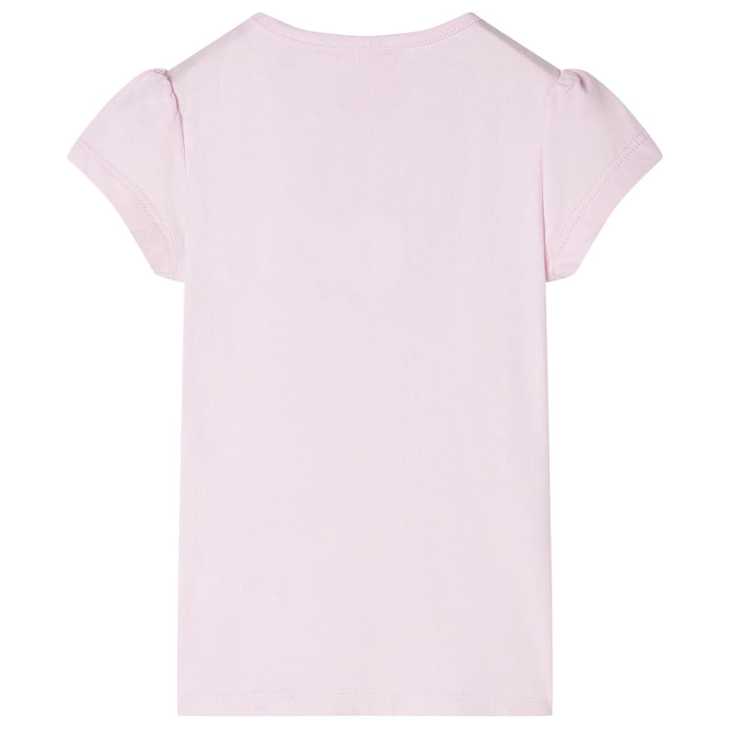 Tricou de copii, mâneci tip șapcă, roz pal, 128 GartenMobel Dekor