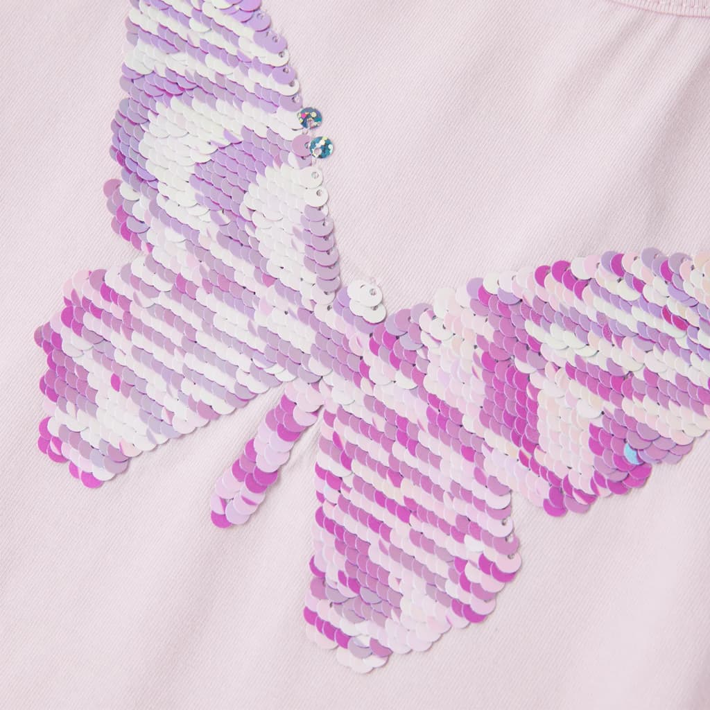 Tricou de copii, mâneci tip șapcă, roz pal, 140 GartenMobel Dekor