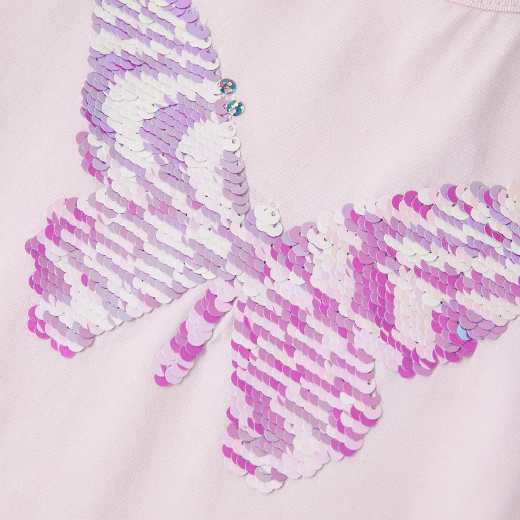 Tricou de copii, mâneci tip șapcă, roz pal, 92 GartenMobel Dekor