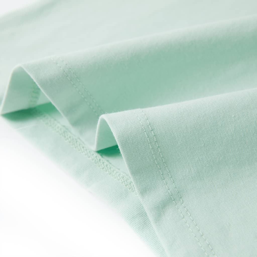 Tricou de copii mâneci tip șapcă, verde mentă, 104 GartenMobel Dekor