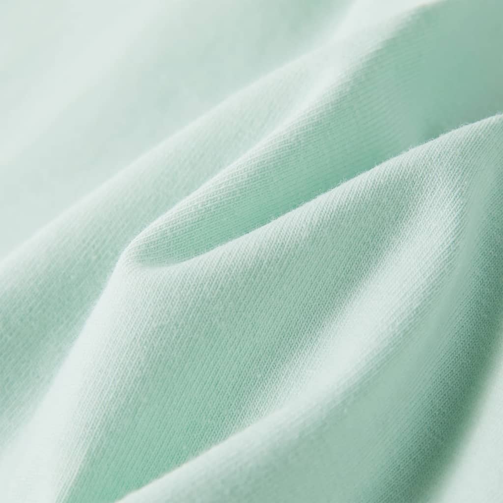 Tricou de copii mâneci tip șapcă, verde mentă, 104 GartenMobel Dekor