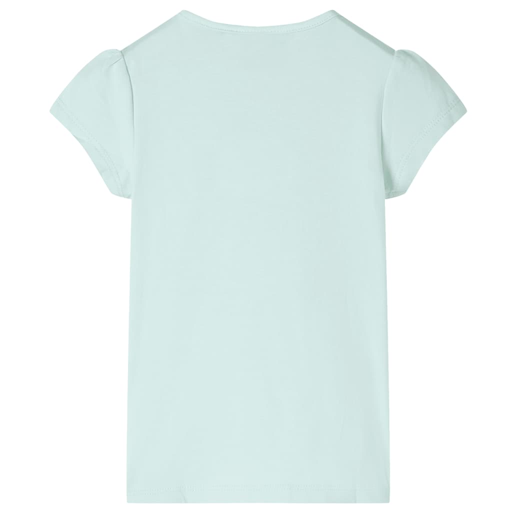 Tricou de copii mâneci tip șapcă, verde mentă, 104 GartenMobel Dekor