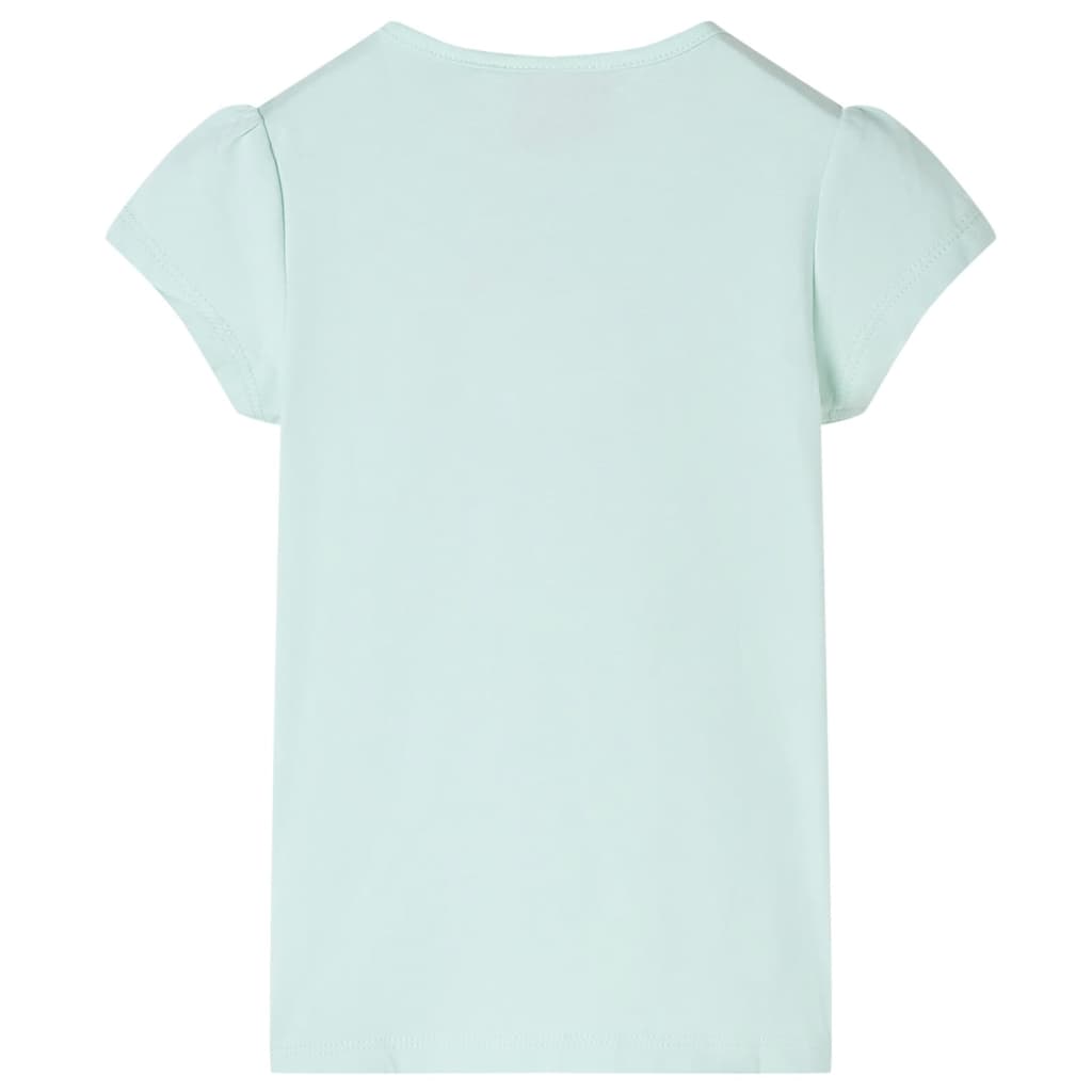 Tricou de copii mâneci tip șapcă, verde mentă, 116 GartenMobel Dekor