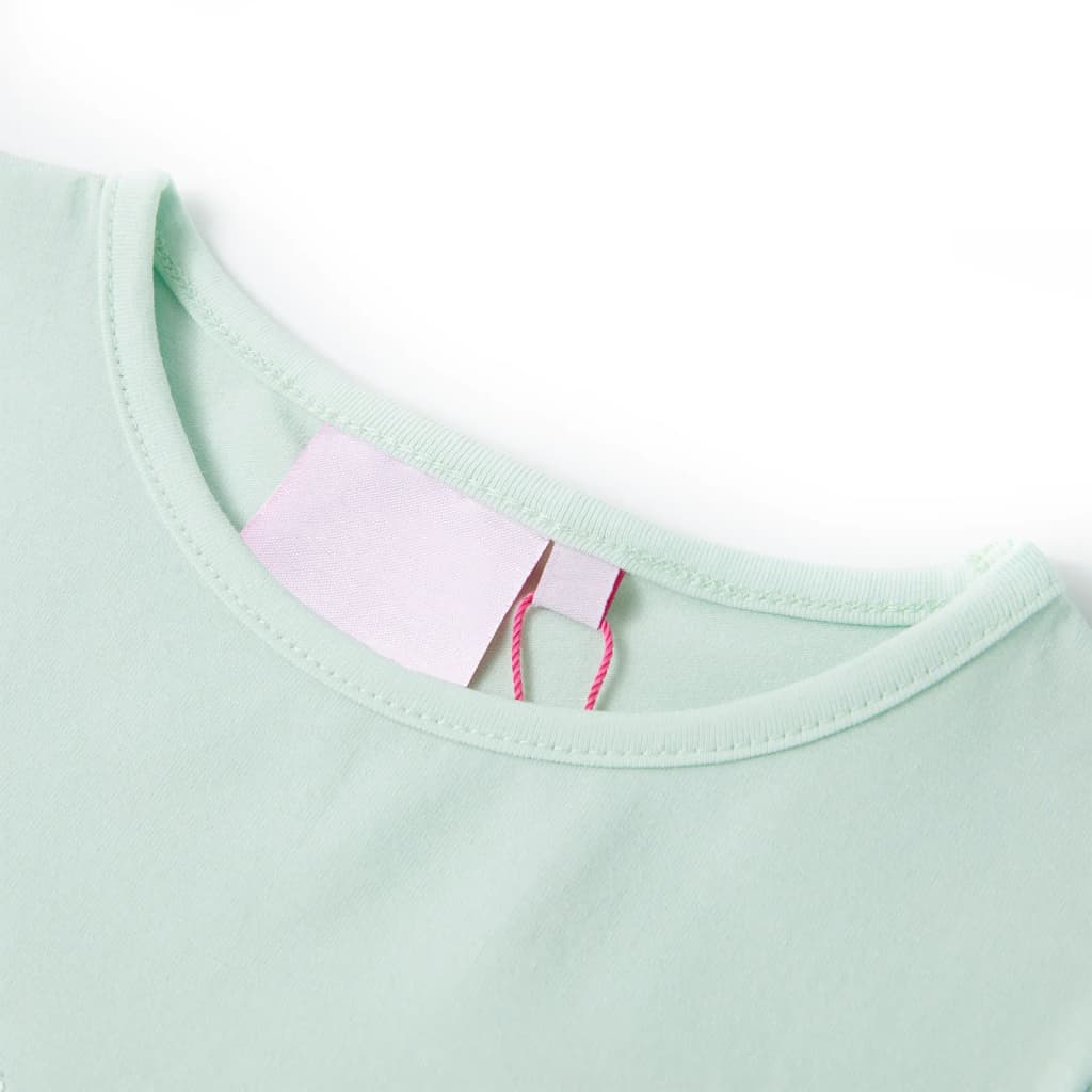 Tricou de copii mâneci tip șapcă, verde mentă, 116 GartenMobel Dekor