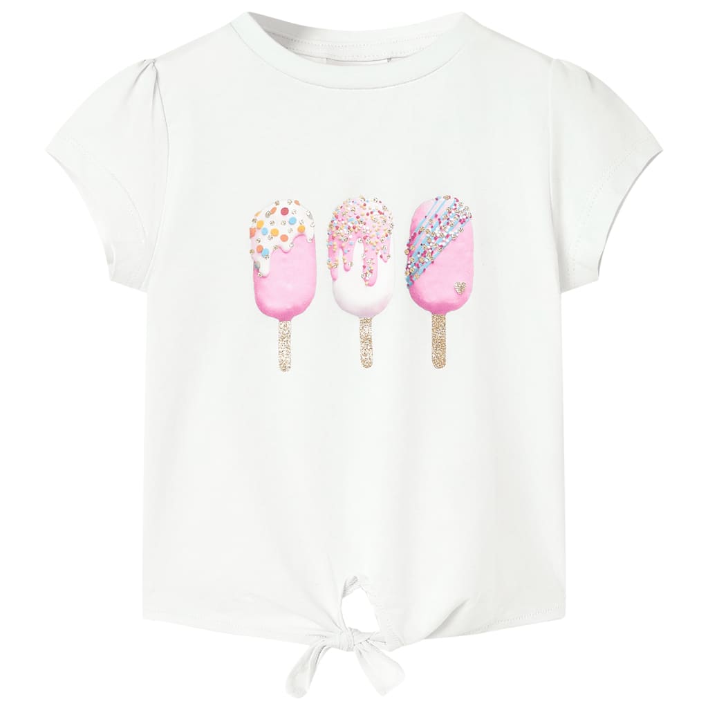 Tricou pentru copii, ecru, 128 GartenMobel Dekor