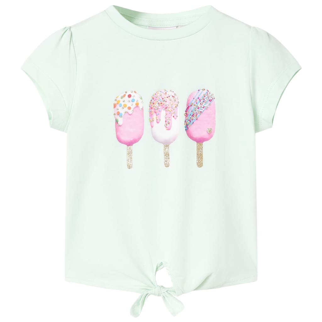 Tricou pentru copii, verde mentă deschis, 104 GartenMobel Dekor