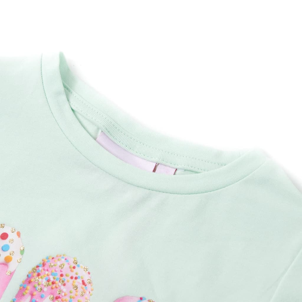 Tricou pentru copii, verde mentă deschis, 116 GartenMobel Dekor