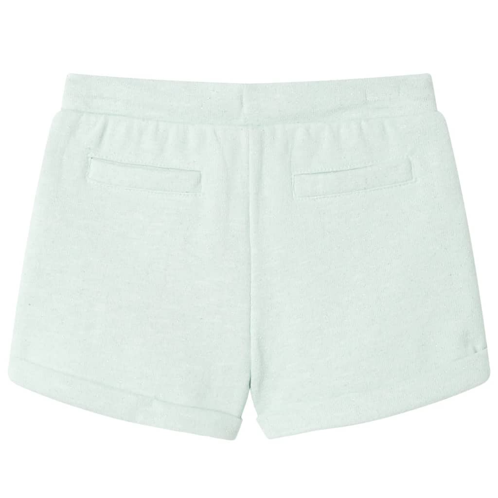 Pantaloni scurți de copii cu șnur, verde mentă deschis combinat, 92 GartenMobel Dekor