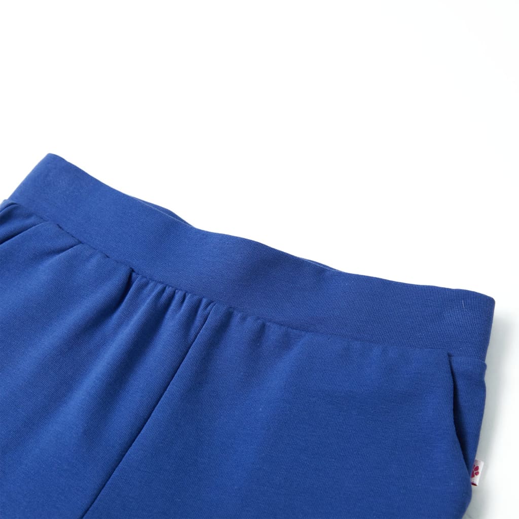 Pantaloni pentru copii cu picioare largi, albastru cobalt, 128 GartenMobel Dekor