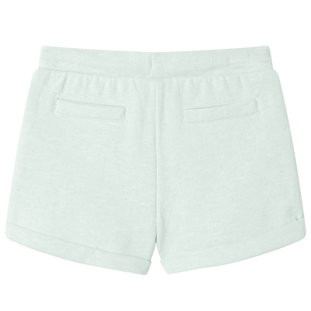 Pantaloni scurți de copii cu șnur, verde mentă deschis combinat, 140 GartenMobel Dekor