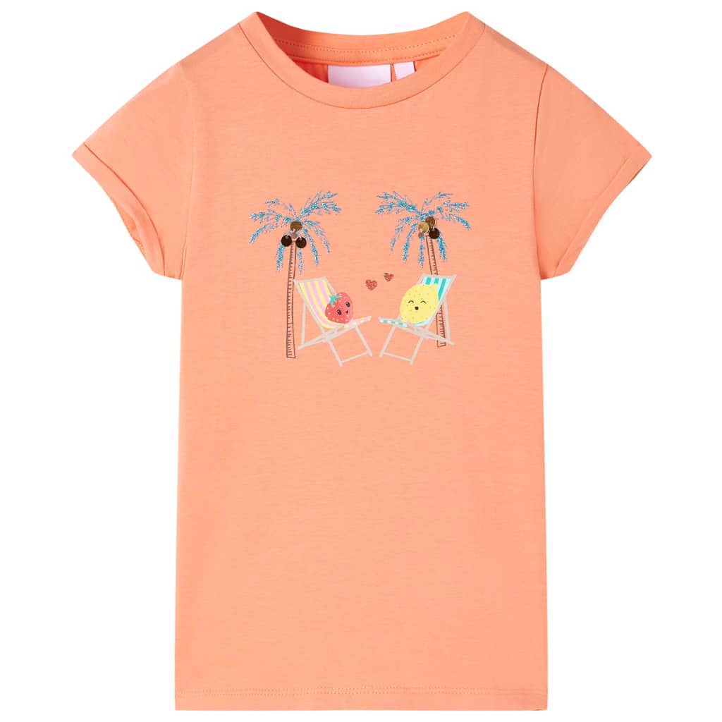 Tricou pentru copii, piersică, 116 GartenMobel Dekor