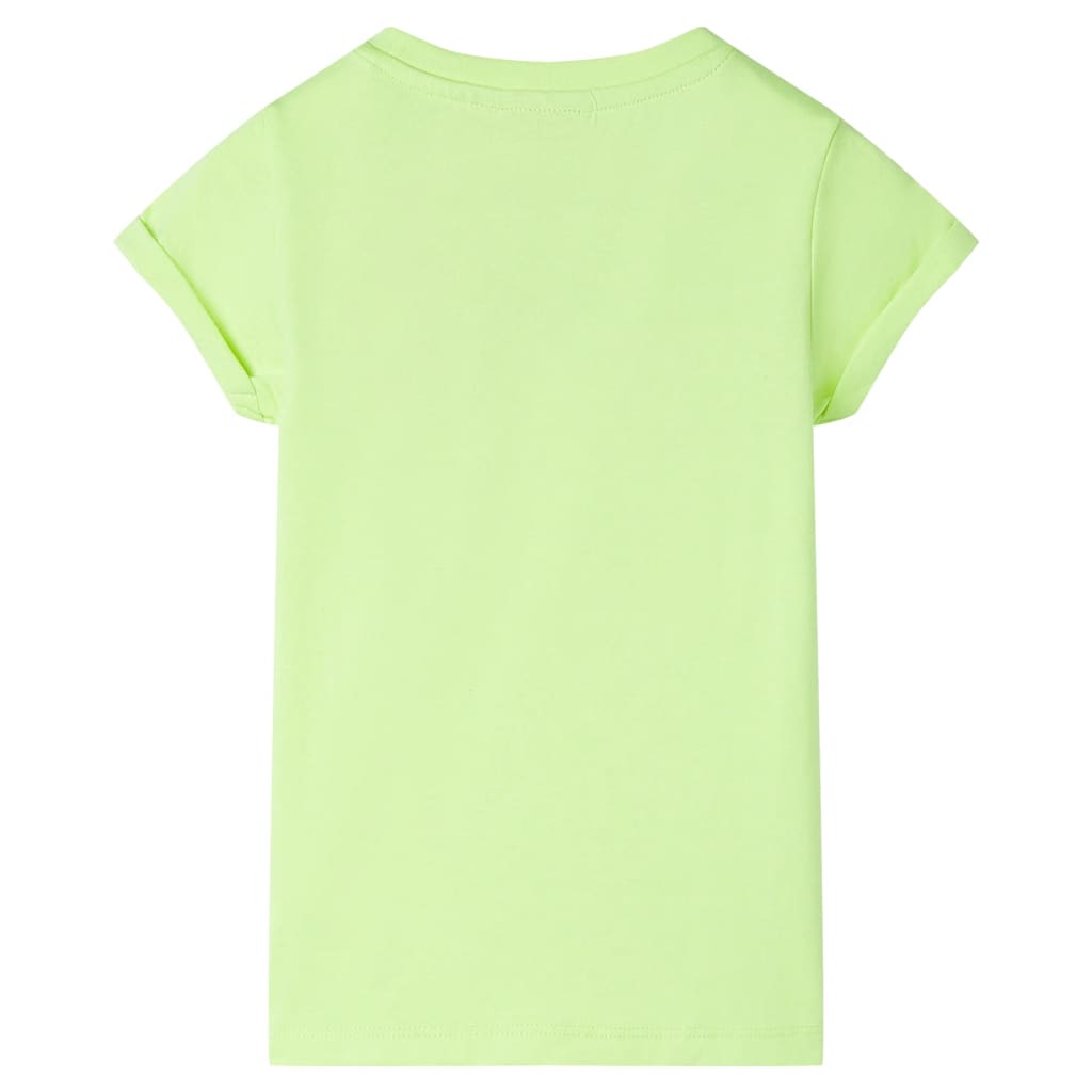 Tricou pentru copii, galben neon, 128 GartenMobel Dekor