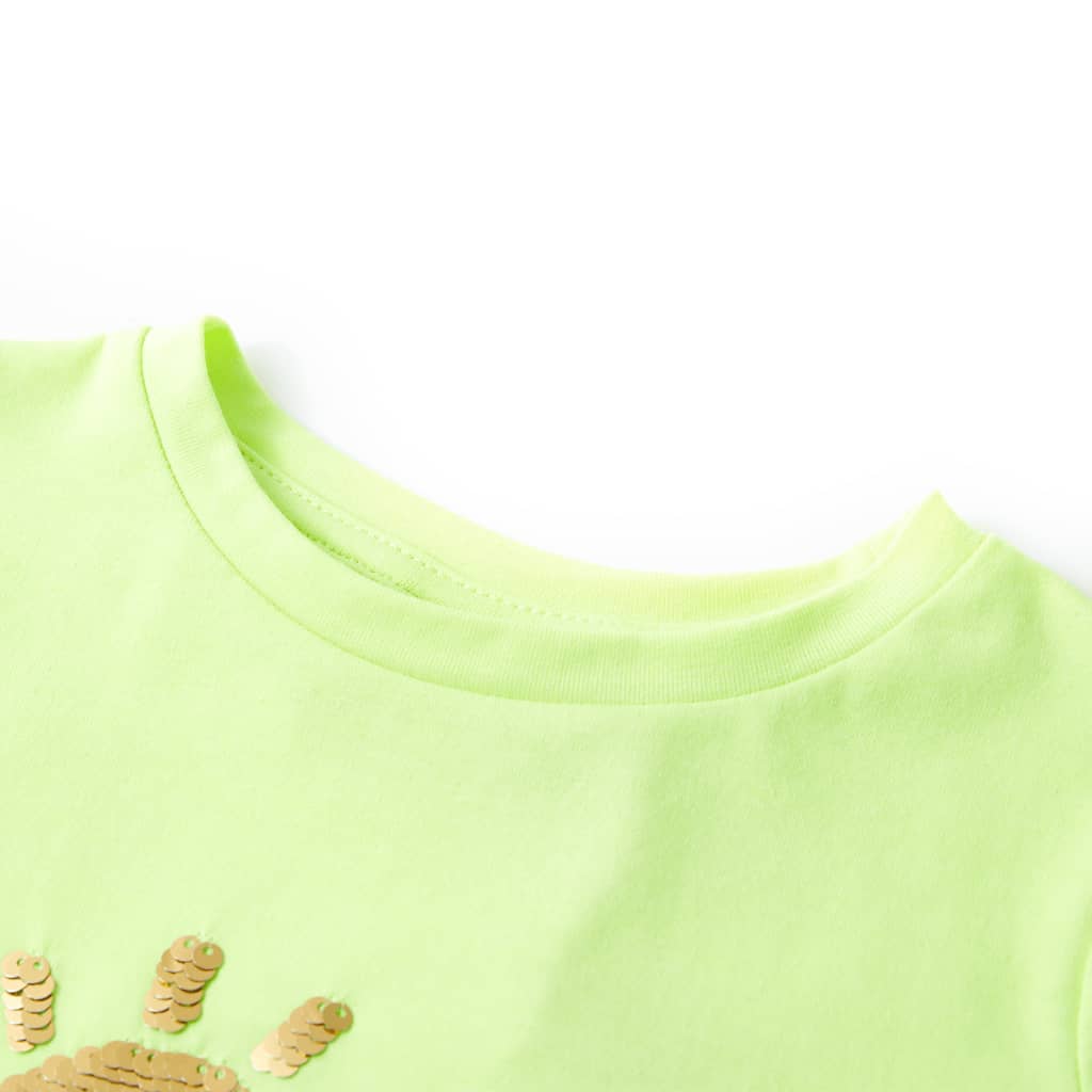 Tricou pentru copii, galben neon, 140 GartenMobel Dekor