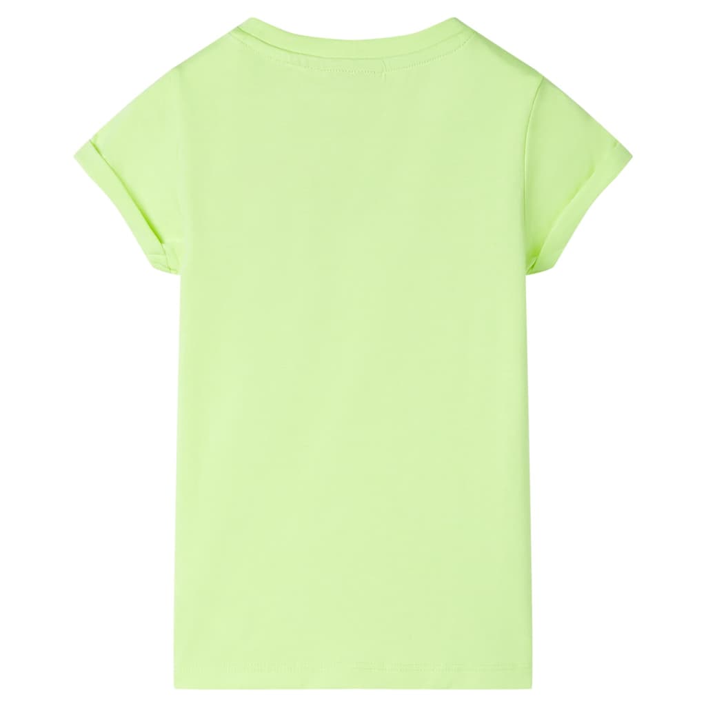 Tricou pentru copii, galben neon, 140 GartenMobel Dekor