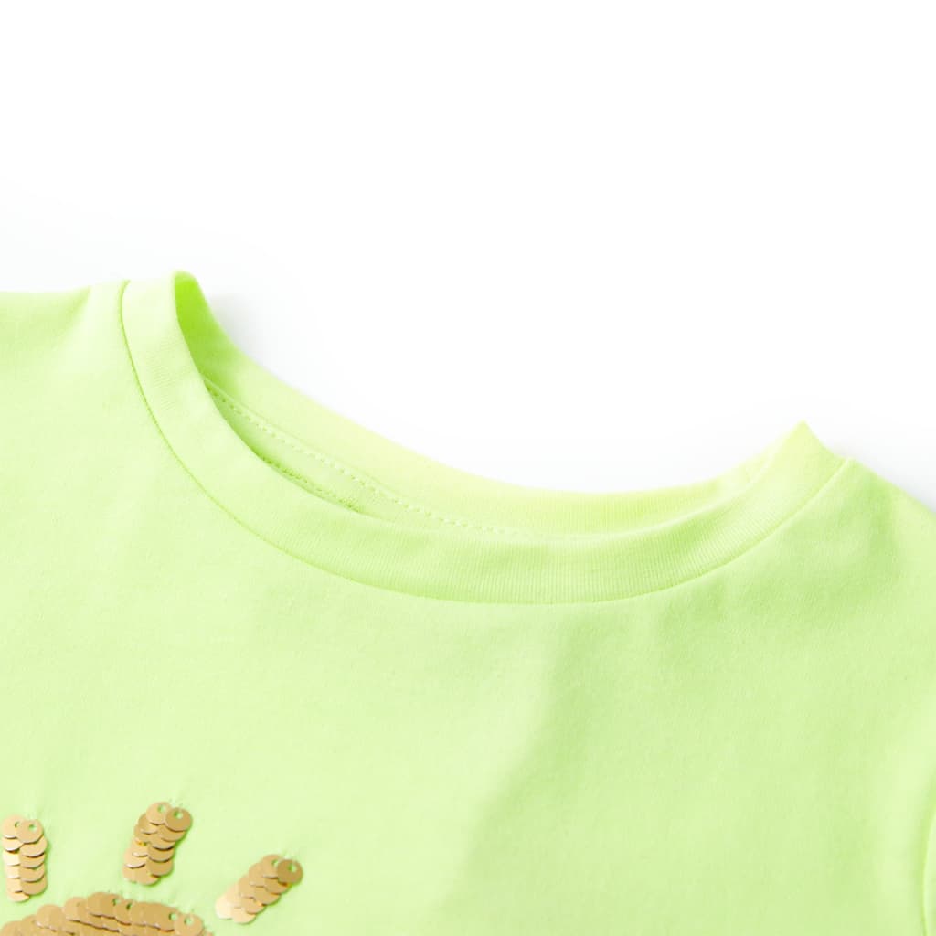 Tricou pentru copii, galben neon, 92 GartenMobel Dekor