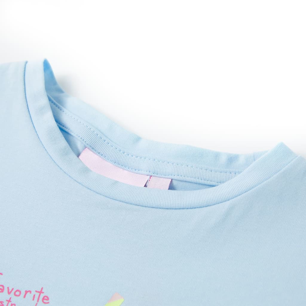 Tricou pentru copii, albastru pal, 116 GartenMobel Dekor