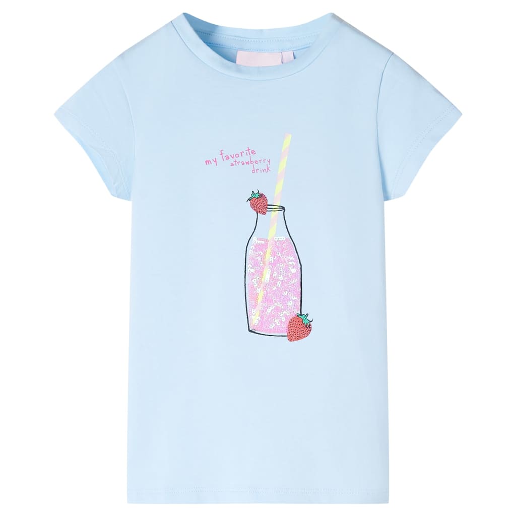 Tricou pentru copii, albastru pal, 140 GartenMobel Dekor