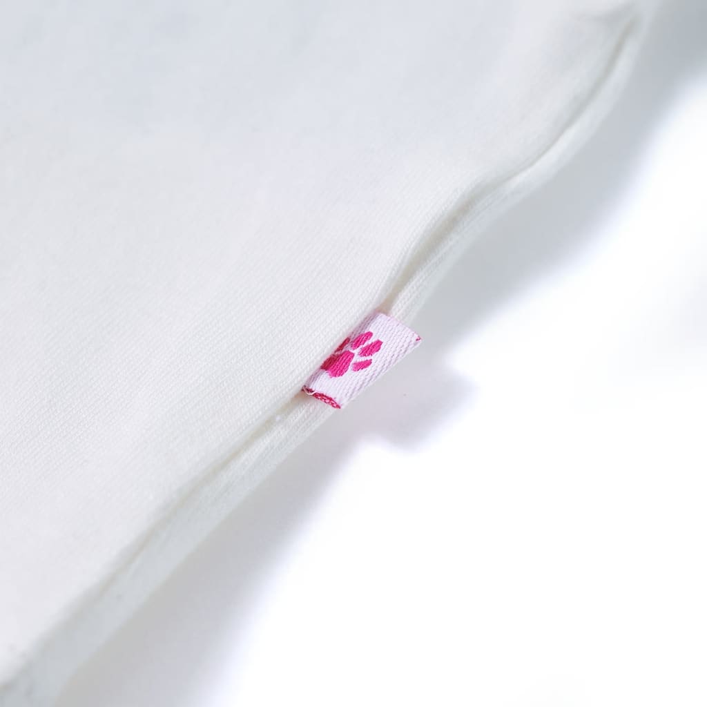 Tricou pentru copii, mâneci cu volane, ecru, 116 GartenMobel Dekor