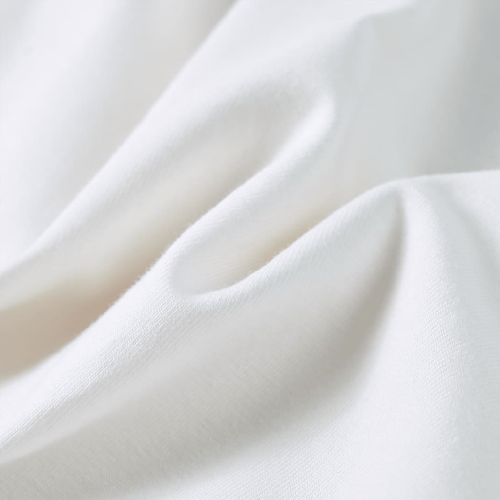 Tricou pentru copii, mâneci cu volane, ecru, 128 GartenMobel Dekor