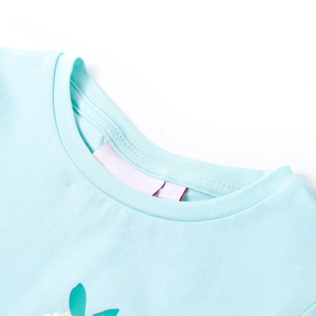 Tricou pentru copii, turcoaz deschis, 128 GartenMobel Dekor