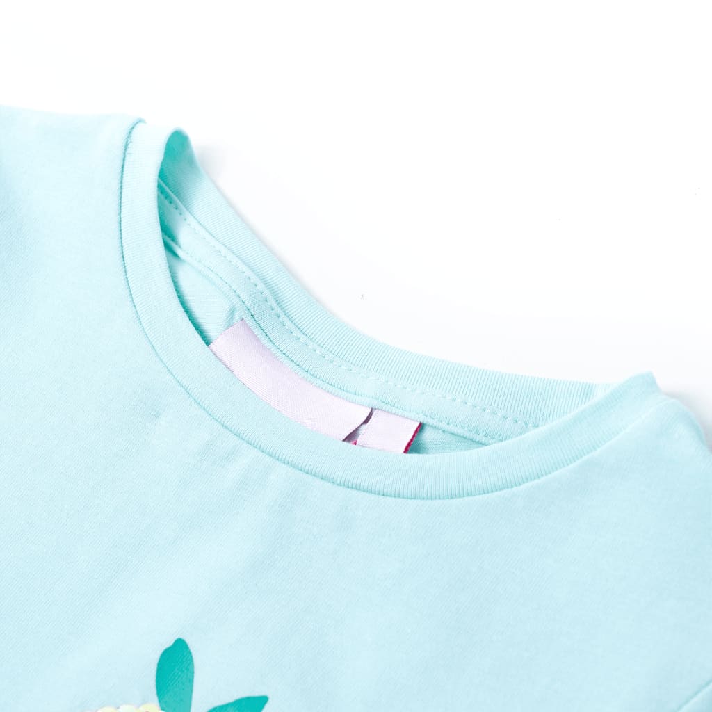 Tricou pentru copii, turcoaz deschis, 140 GartenMobel Dekor