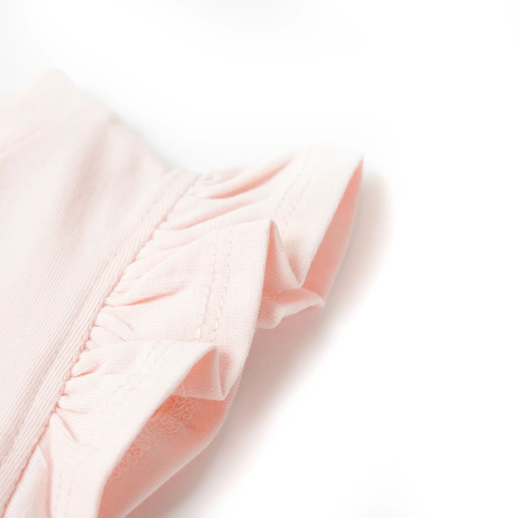 Tricou pentru copii cu mâneci cu volane, roz pal, 104 GartenMobel Dekor