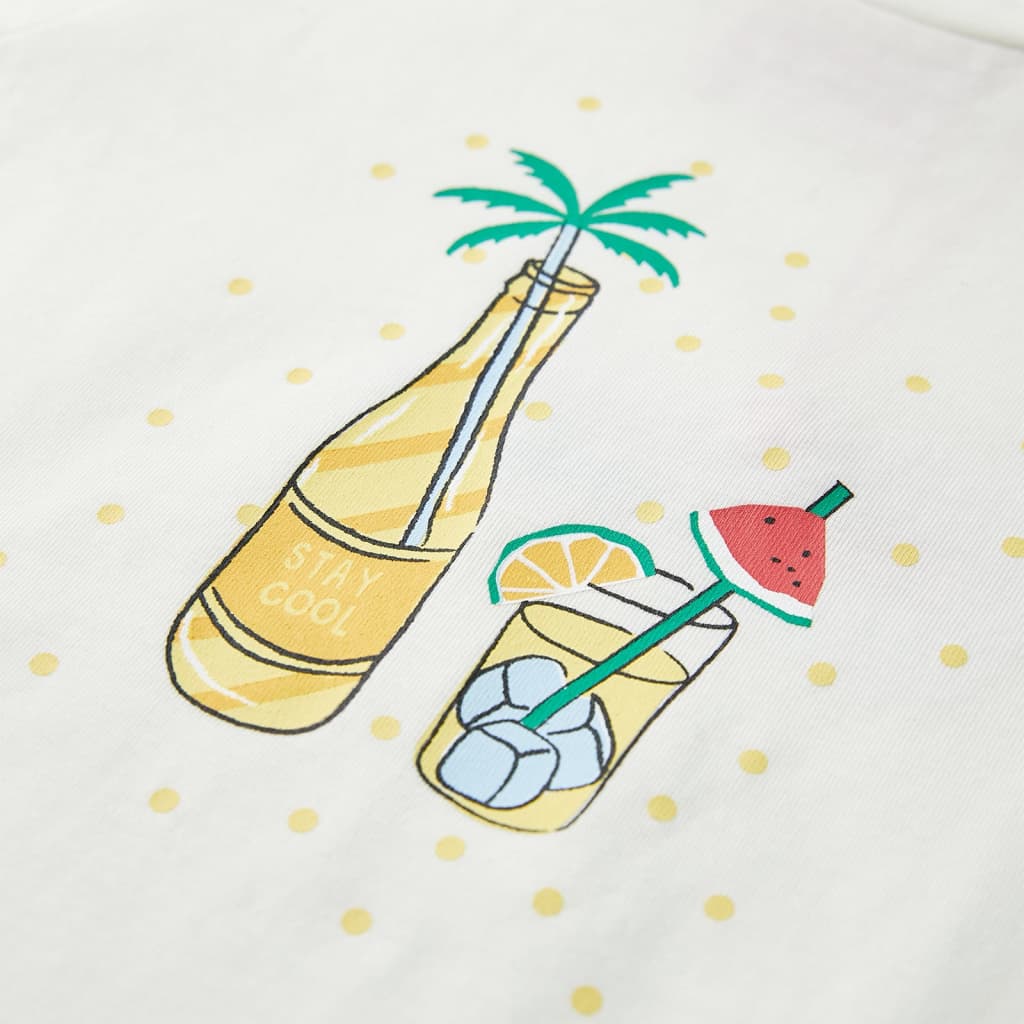 Tricou pentru copii, ecru, 128 GartenMobel Dekor
