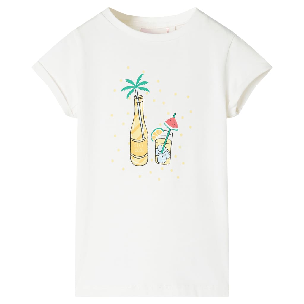 Tricou pentru copii, ecru, 128 GartenMobel Dekor