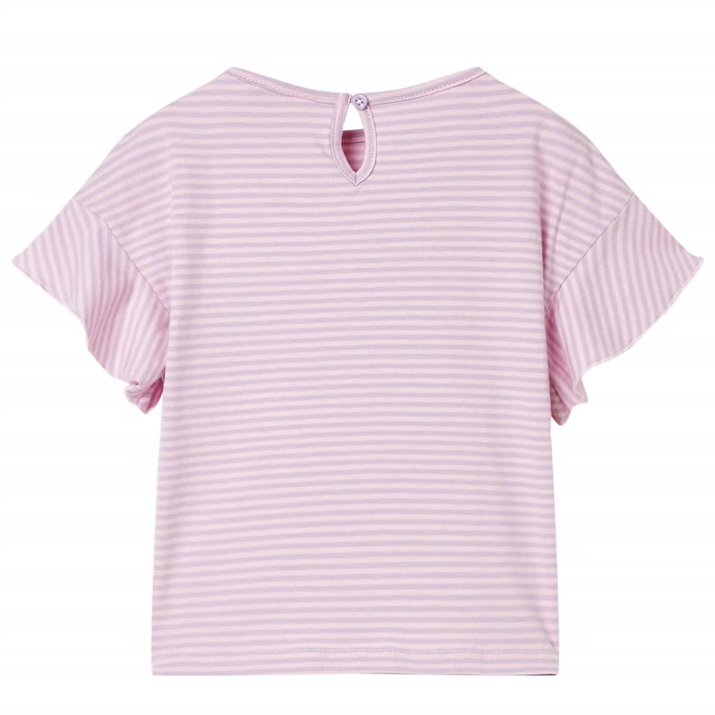 Tricou pentru copii cu mâneci cu volane, lila, 116 GartenMobel Dekor