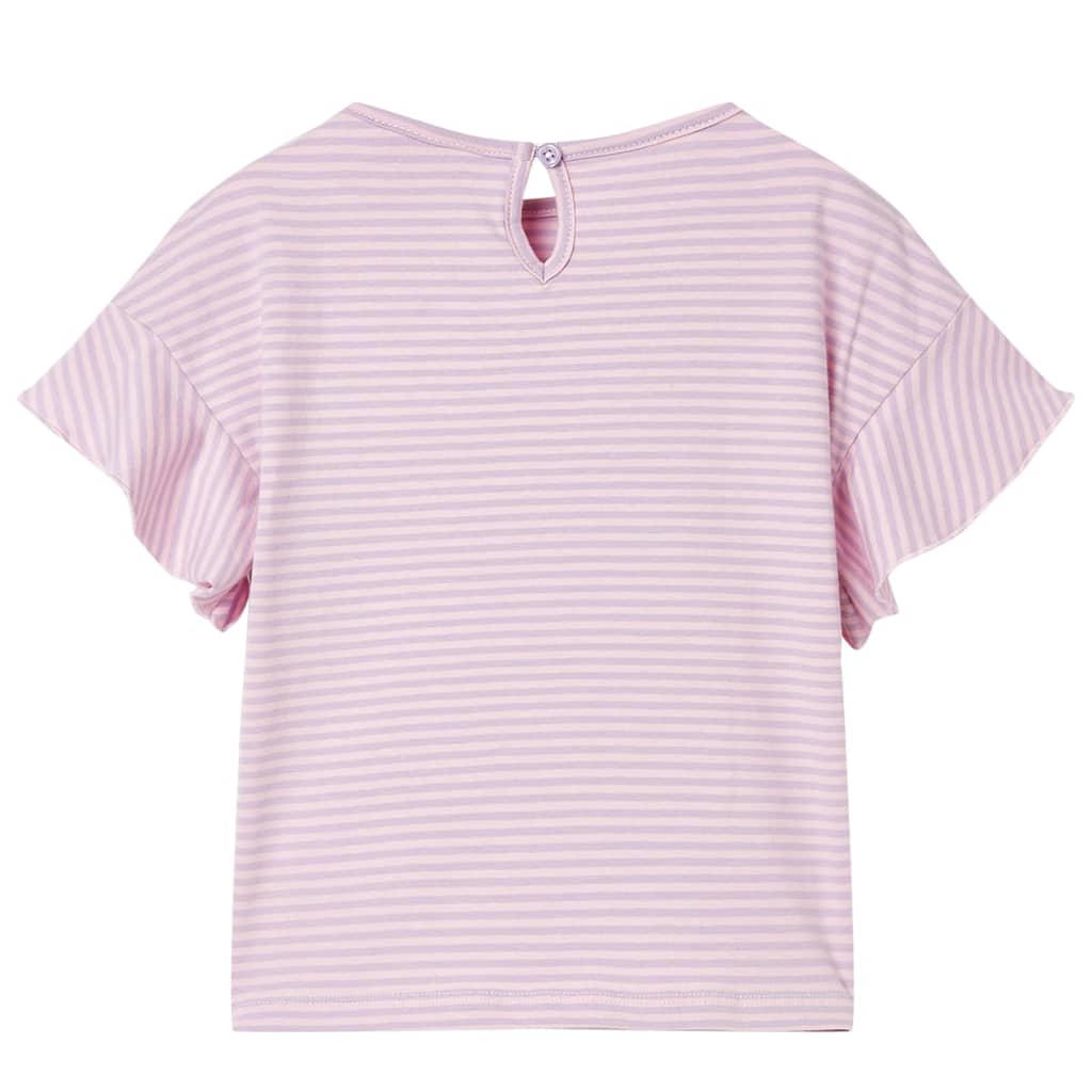 Tricou pentru copii cu mâneci cu volane, lila, 140 GartenMobel Dekor