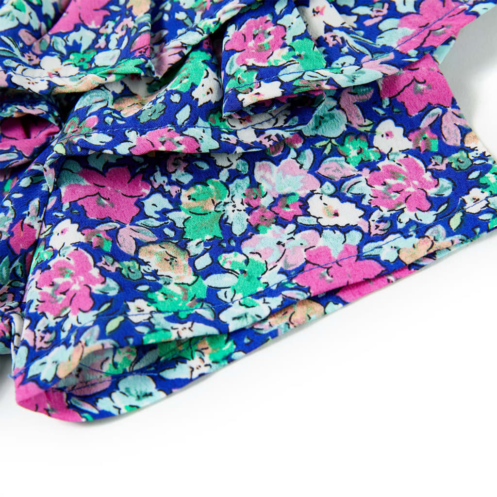 Rochie pentru copii, mâneci cu volane, albastru cobalt, 104 GartenMobel Dekor
