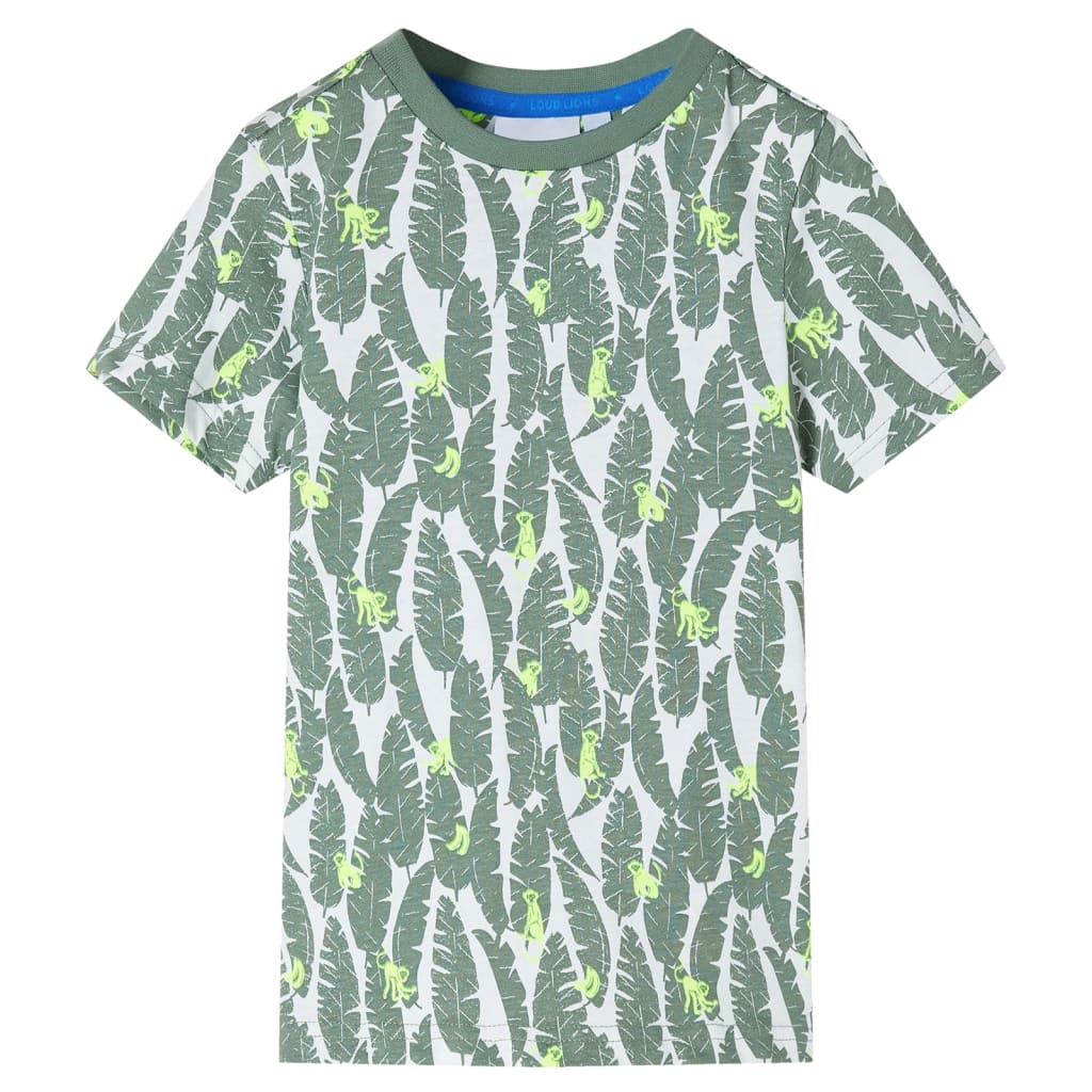 Tricou pentru copii, ecru și iederă închisă, 104 GartenMobel Dekor