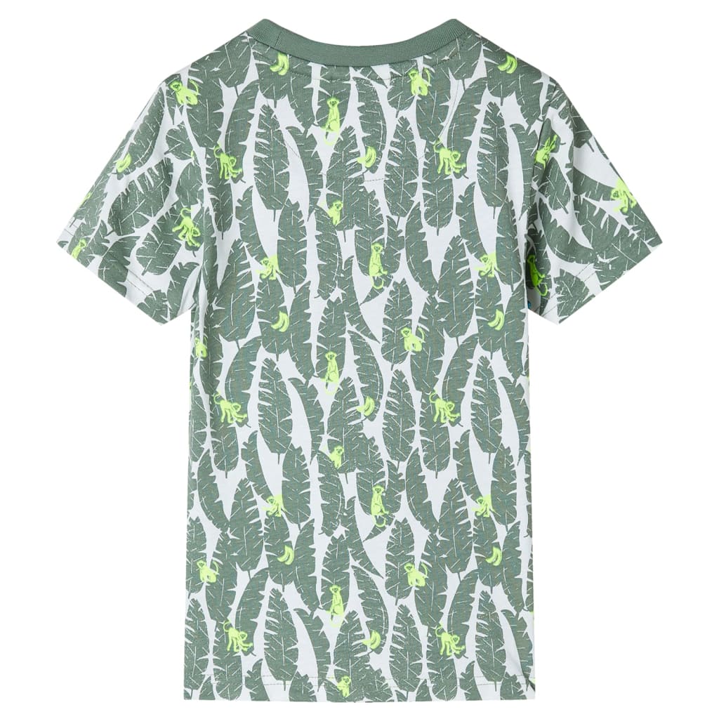 Tricou pentru copii, ecru și iederă închisă, 104 GartenMobel Dekor
