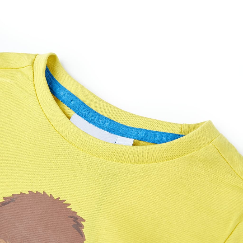 Tricou pentru copii cu mâneci scurte, galben, 104 GartenMobel Dekor