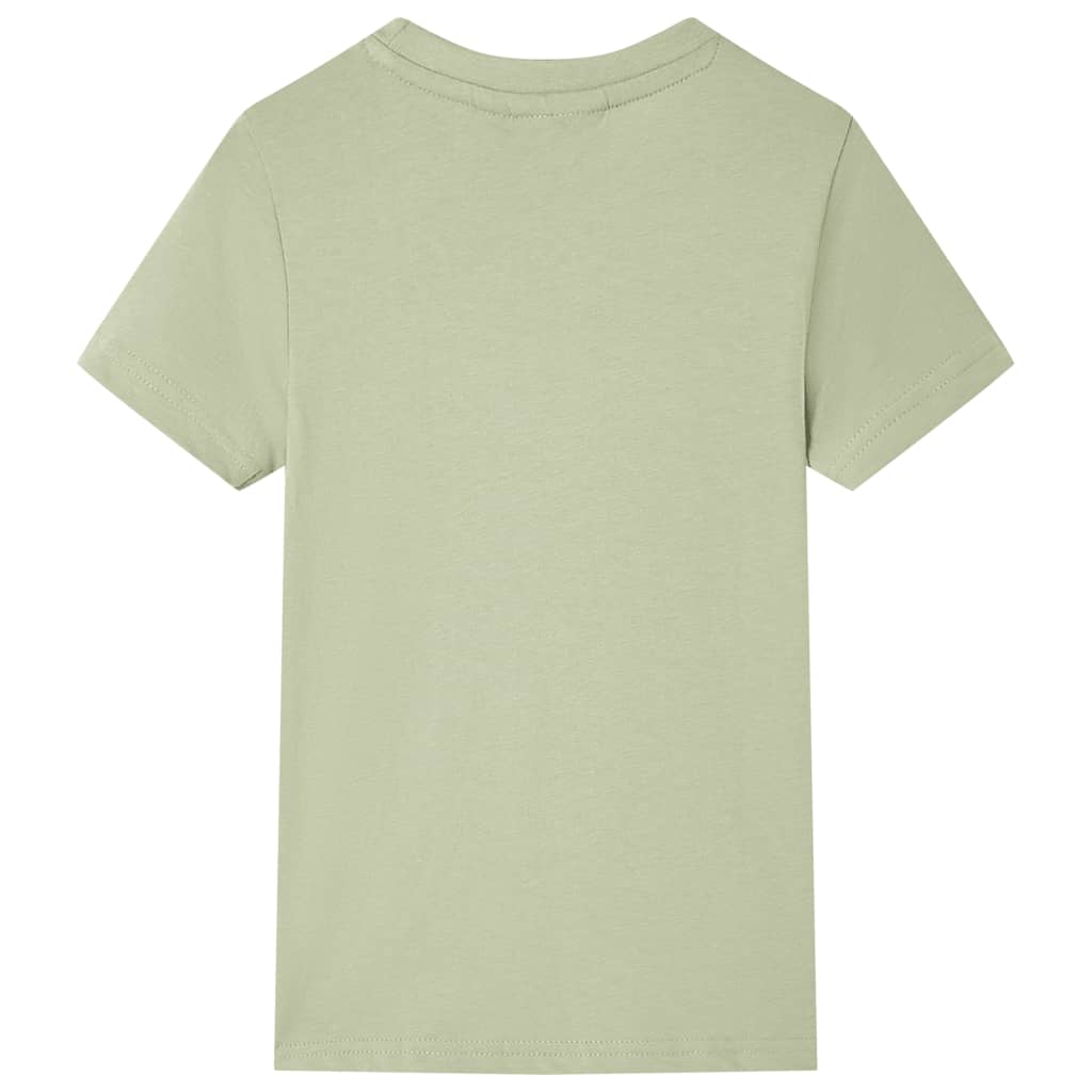 Tricou pentru copii cu mâneci scurte, kaki deschis, 116 GartenMobel Dekor
