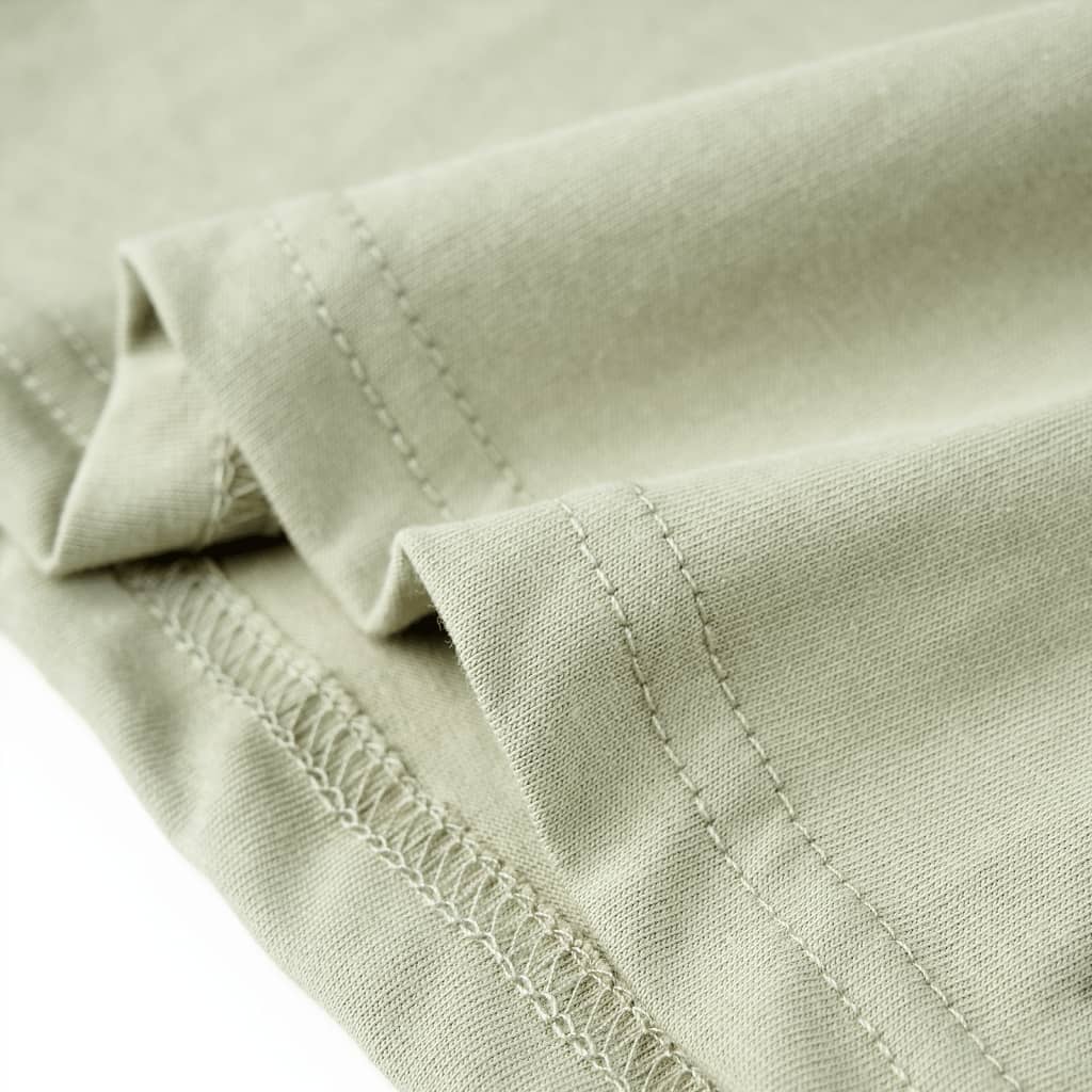 Tricou pentru copii cu mâneci scurte, kaki deschis, 92 GartenMobel Dekor