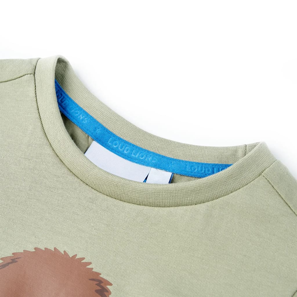 Tricou pentru copii cu mâneci scurte, kaki deschis, 92 GartenMobel Dekor