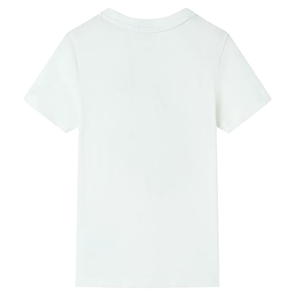 Tricou pentru copii cu mâneci scurte, ecru, 116 GartenMobel Dekor