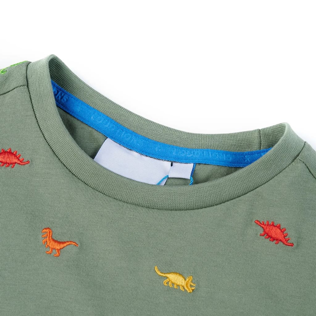 Tricou pentru copii cu mâneci scurte, kaki, 128 GartenMobel Dekor